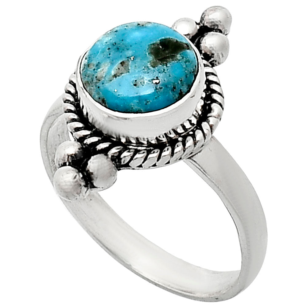 Kingman Turquoise With Pyrite Ring size-7 R-1127 SDR243733-1