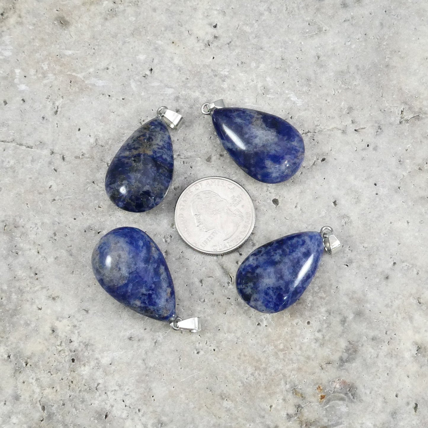 Sodalite 18x30mm Teardrop Pendant-1