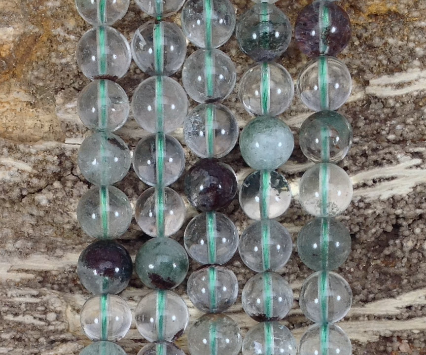 Green Phantom Quartz aka Lodolite Round-4