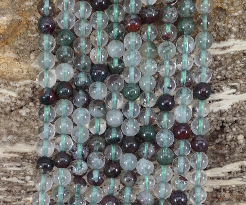 Green Phantom Quartz aka Lodolite Round-2