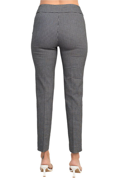 Counterparts banded mid waist slim leg multi print millennium pant-2