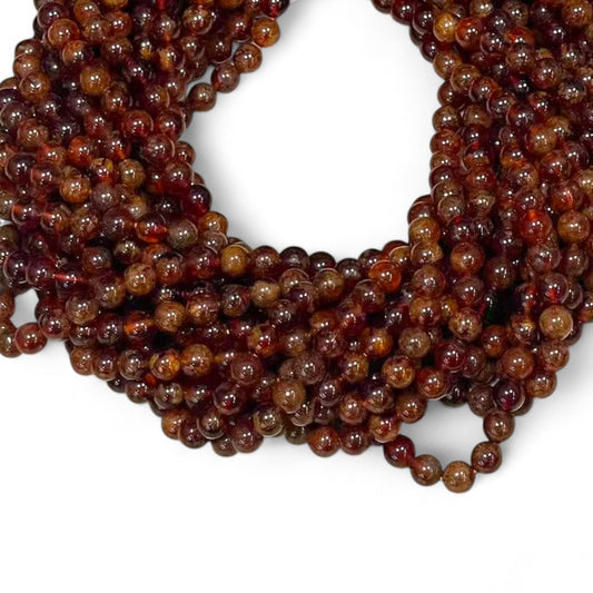Hessonite Garnet Round 6mm 8mm-0
