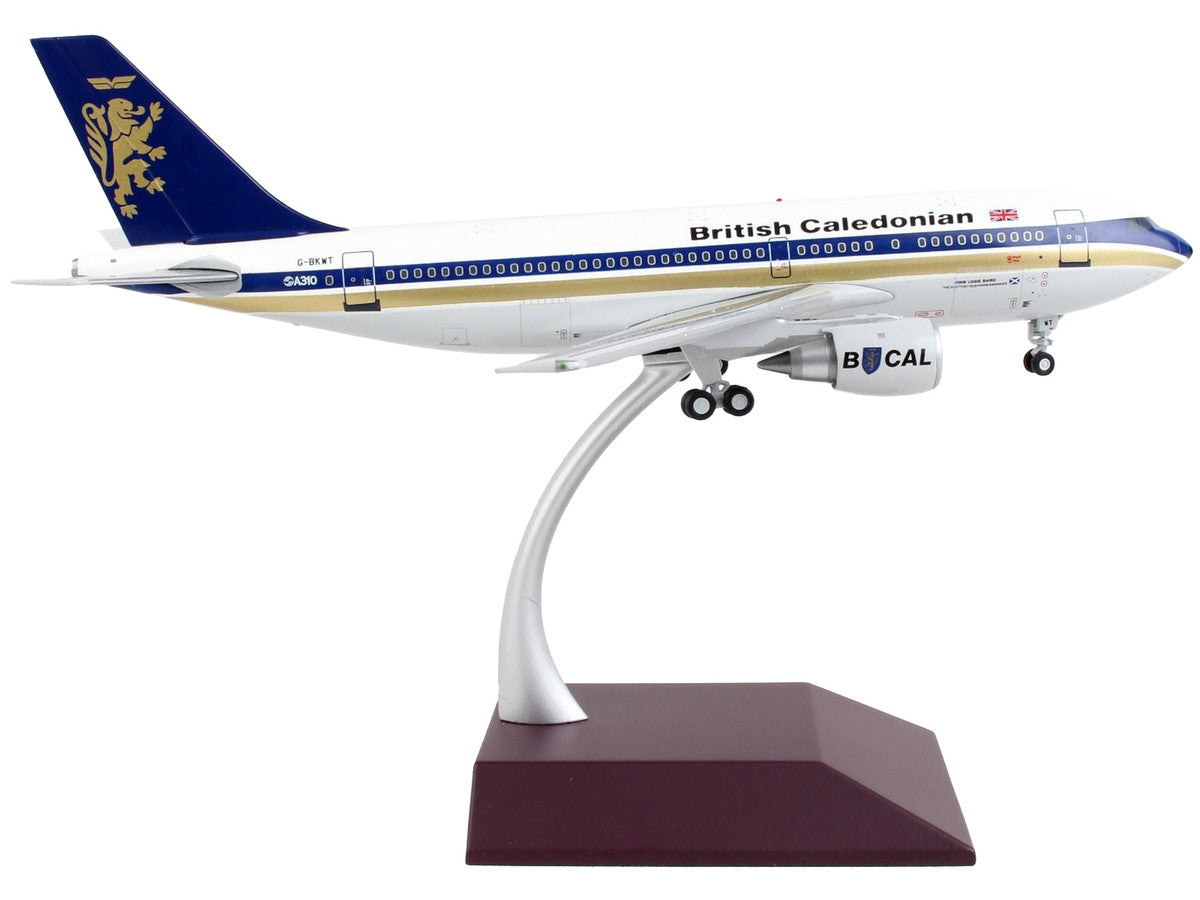 Airbus A310-200 Commercial Aircraft "British Caledonian" White with Blue Stripes and Tail "Gemini 200" Series 1/200 Diecast Model Airplane by GeminiJets-1