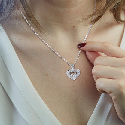 To My Beautiful Mom on My Wedding Day - Tryndi Floating Heart Necklace-3
