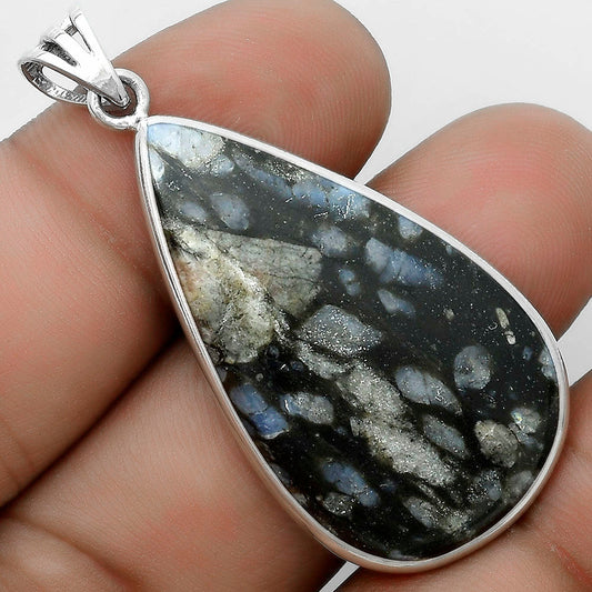 Llanite Blue Opal Crystal Sphere Pendant P-1001 SDP123084-0