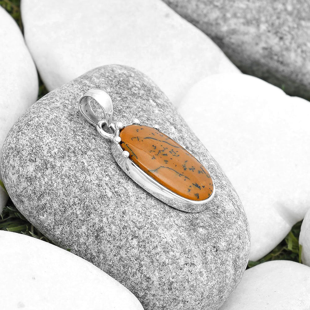 Natural Russian Honey Dendrite Opal Pendant P-1349 SDP126972-1