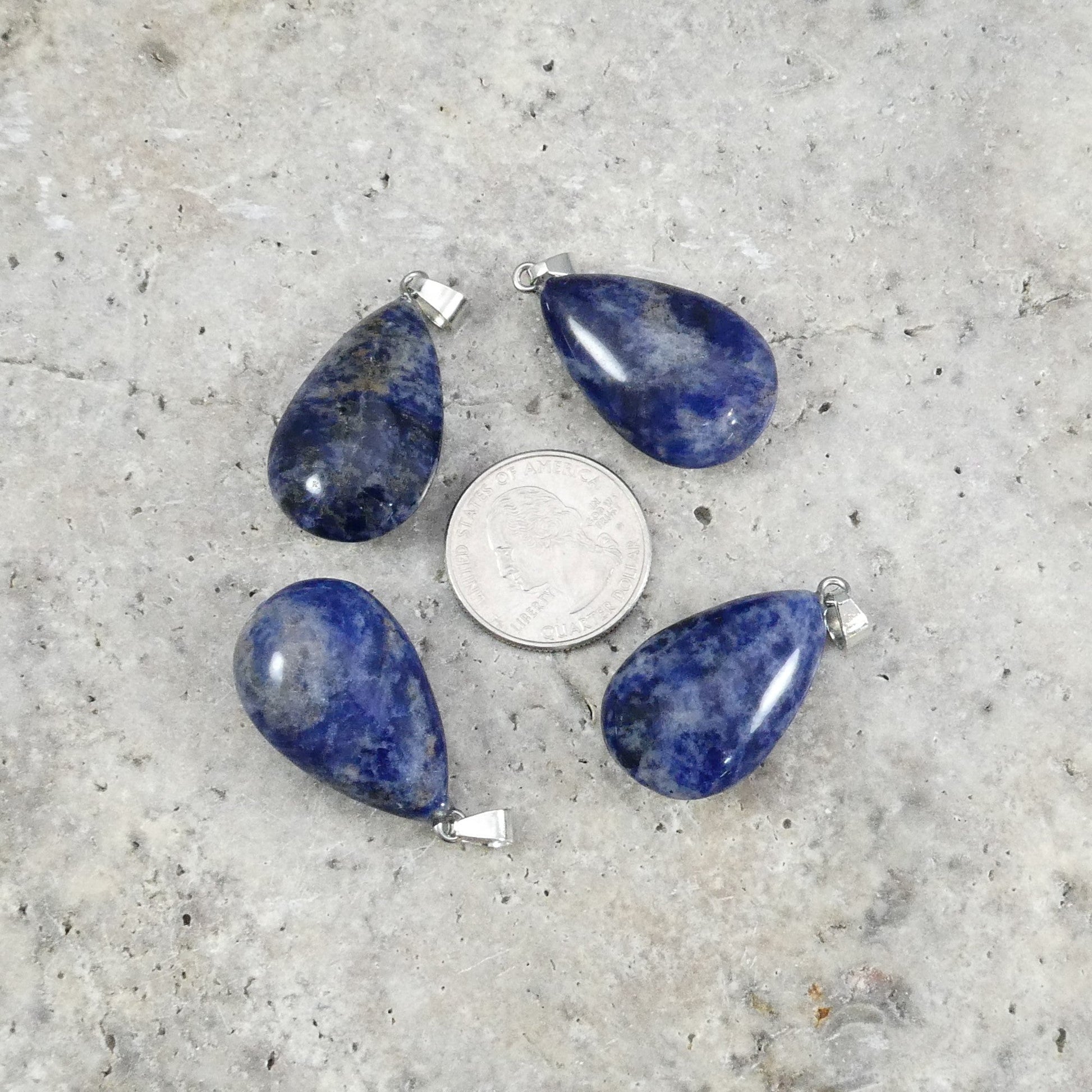Sodalite 18x30mm Teardrop Pendant-1