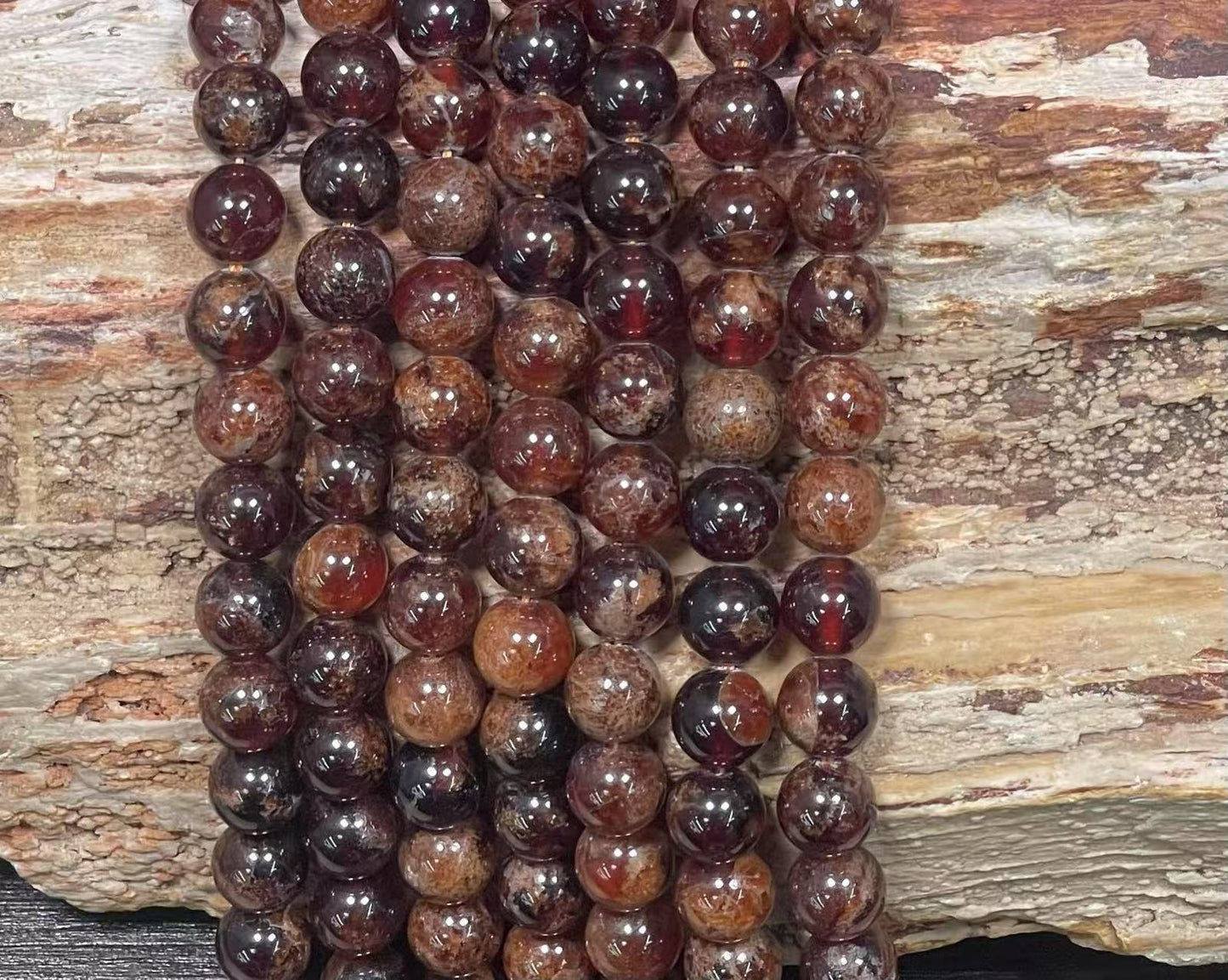 Hessonite Garnet Round 6mm 8mm-2