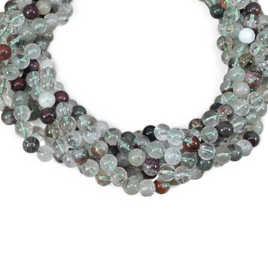 Green Phantom Quartz aka Lodolite Round-0