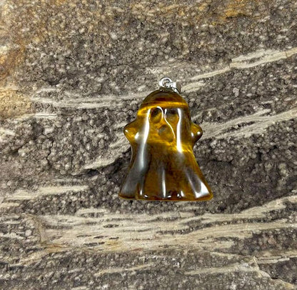 Halloween Ghost, Gemstone Pendants, 24x30mm (1pc)-6